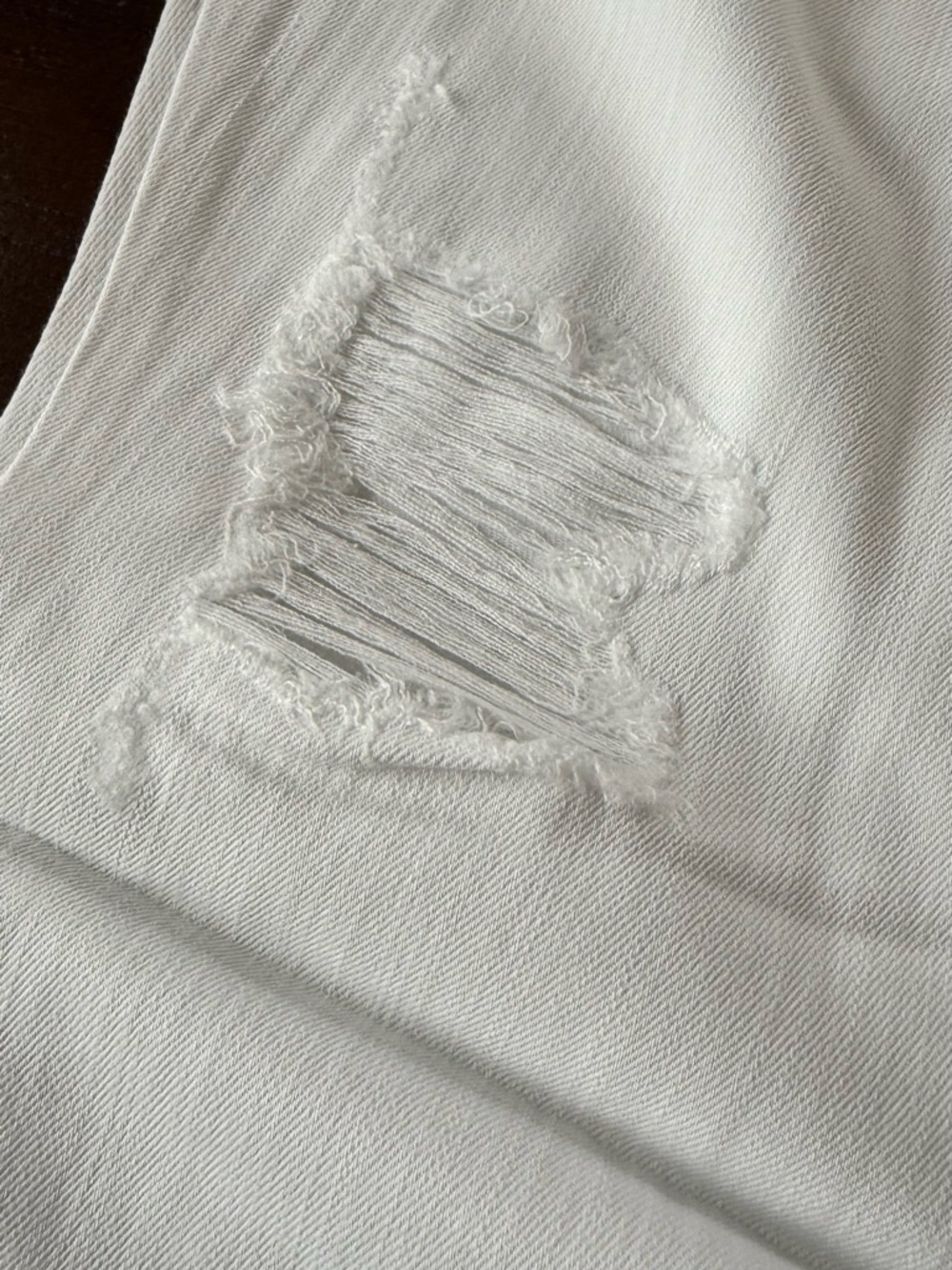 Level 99 White Frayed Hem Skinny Jeans - Picture 2 of 5